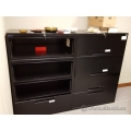 Black 4 Drawer Flip Front Lateral File Cabinet, Locking